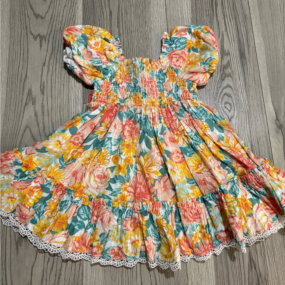 Joie Girls Floral Poofy Dress Size 24 Months